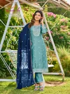 Nidhika By Aanchi Crystal Silk Kurti With Bottom Dupatta